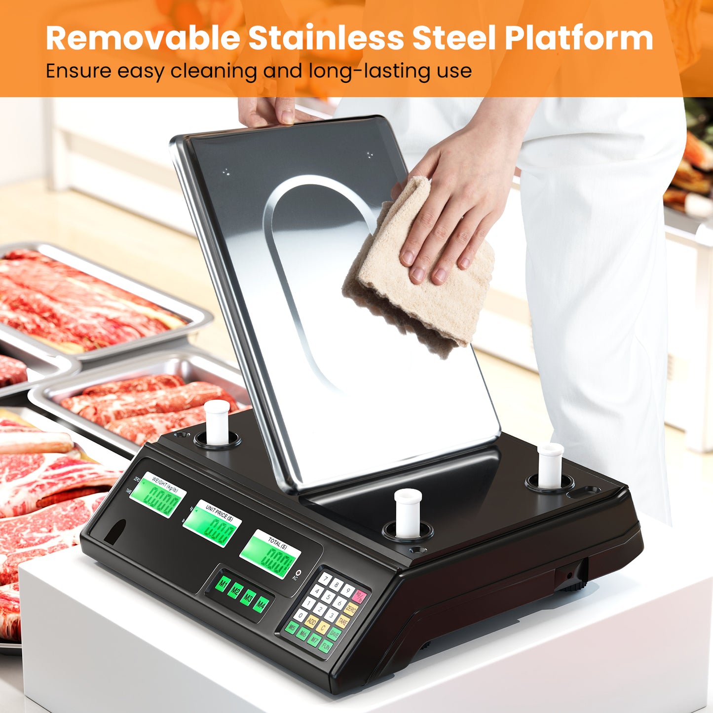 88lb Price Computing Scale Digital Commercial Food Scale with Counting Function Kitchen Tools at Gallery Canada