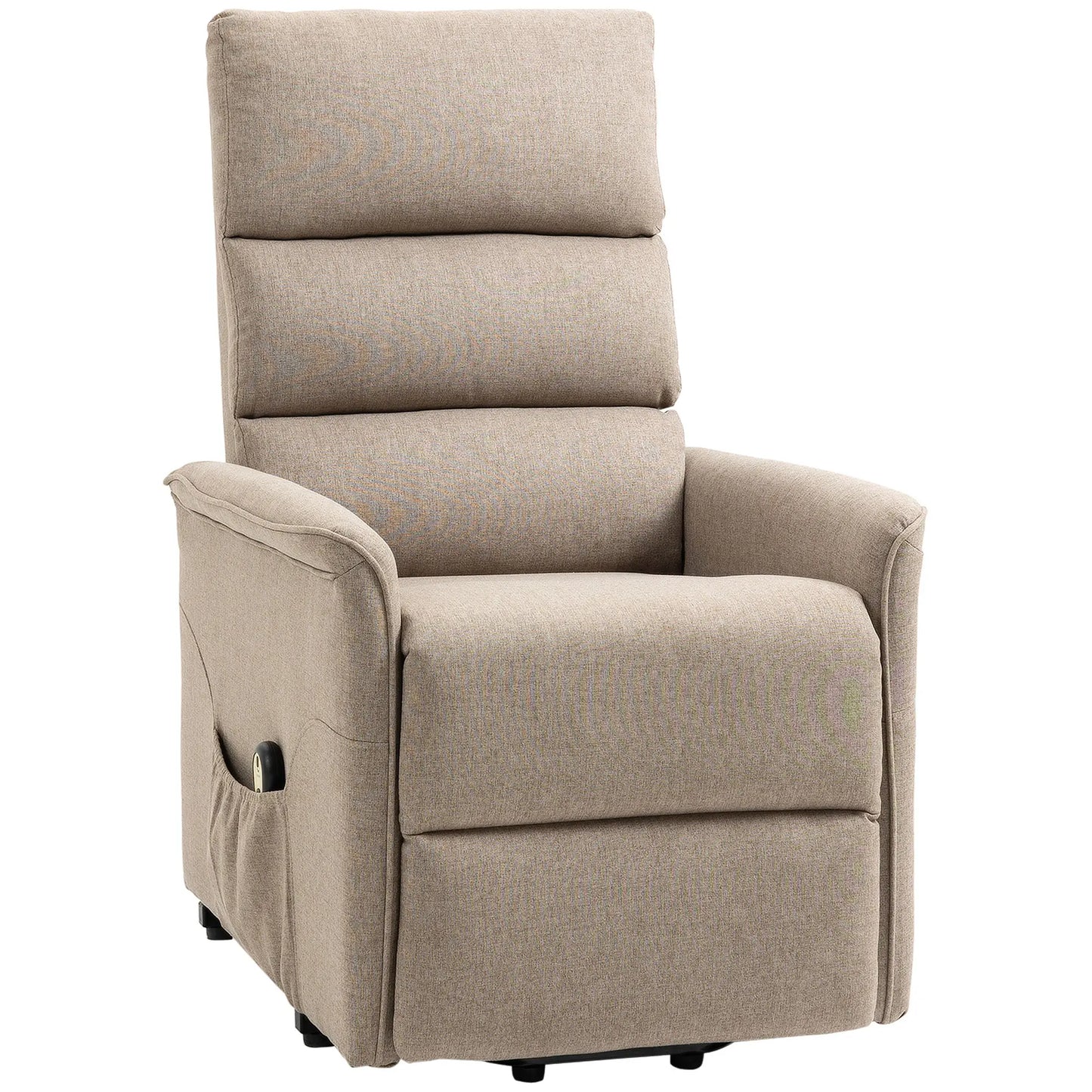 Power Lift Chair Recliner with Remote, Side Pockets, Brown Electric Power Lift Chairs at Gallery Canada