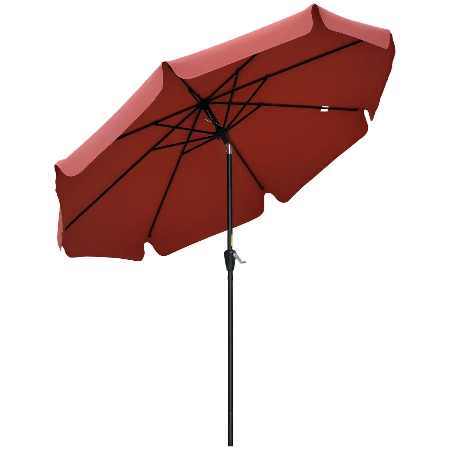 8.5 ft Round Patio Umbrella, Tilt and Crank, Wine Red Sun Umbrellas at Gallery Canada