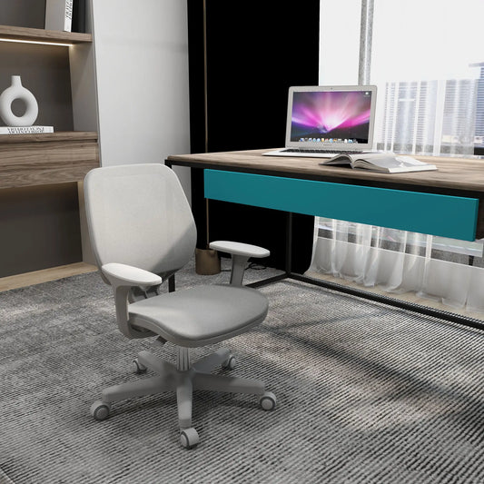 Mesh Back Office Chair, Swivel Castors, Arm, Grey Office Chairs Grey at Gallery Canada