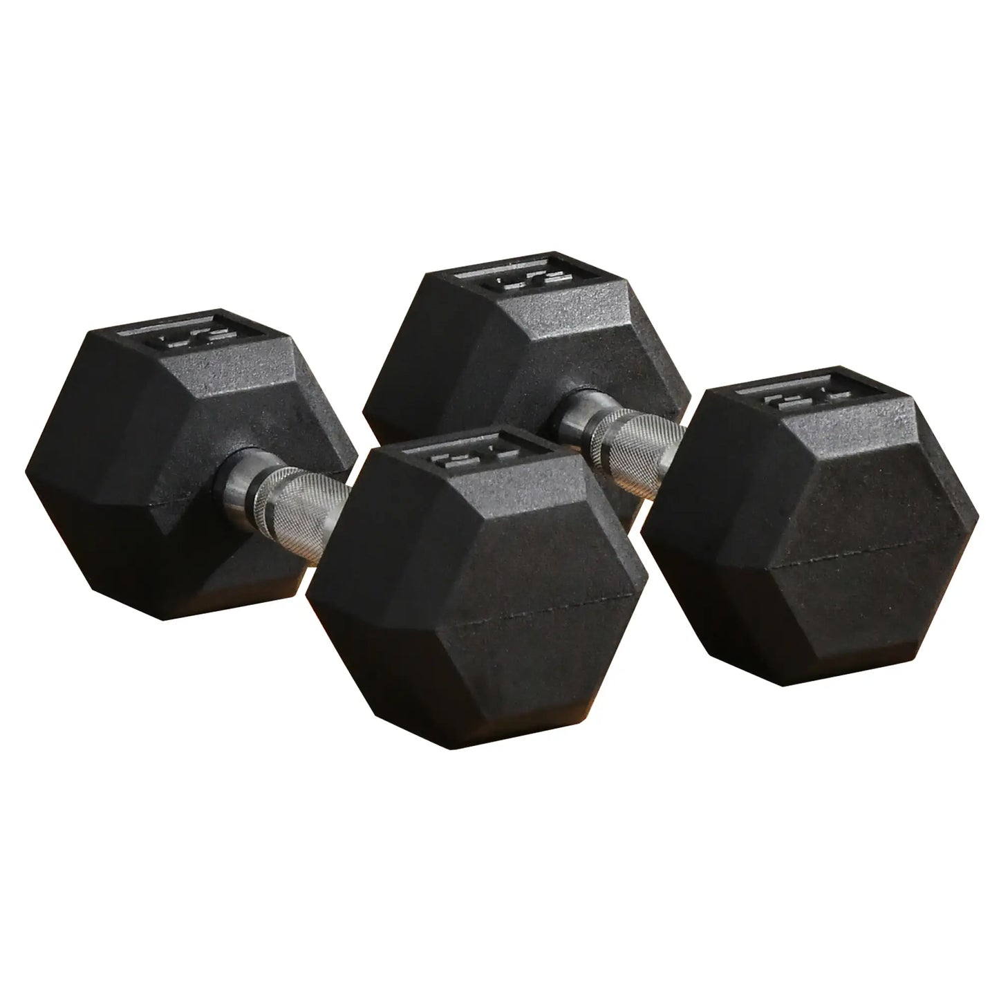 Rubber Dumbbells Weight Set, 40lbs Total, 20lbs Each, Black Dumbbells & Barbells at Gallery Canada