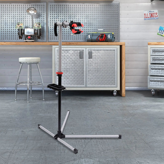 47" To 75" Adjustable Bike Repair Stand, Tool Tray, Bicycle Rack Bike Repair Stands Black Grey at Gallery Canada