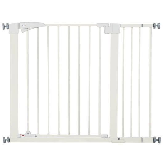 29.5" - 32" Dog Gate for Doorways Stairs with Luminous Handle, Pressure Mount Safety Gate for Easy Step with Auto Close, Walk Through Pet Gate for Small and Medium Dogs - Gallery Canada