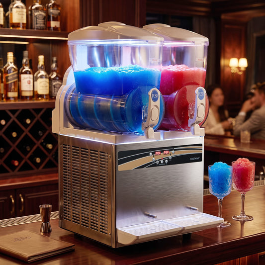 8 Gal Commercial Slushie Machine Ice Crushers & Shavers Silver at Gallery Canada