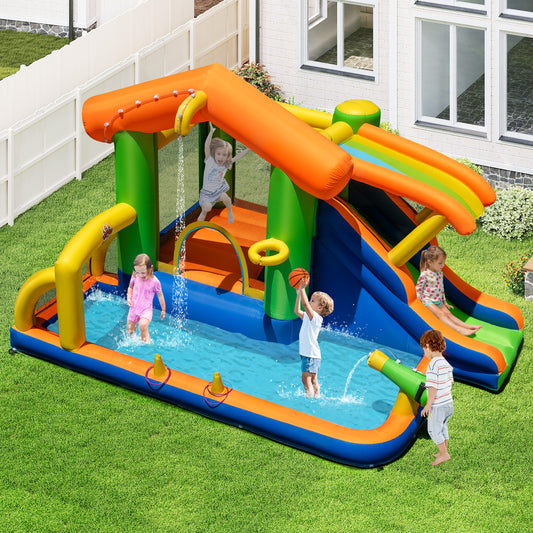 8-in-1 Inflatable Bounce House Water Park Without Blower Inflatable Water Slides Options at Gallery Canada