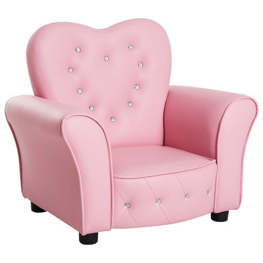 Kids Mini Princess Sofa Toddler Chair Children Upholstered Tufted Armchair Activity Couch Reclining Seat Boys Girls Furniture Pink - Gallery Canada