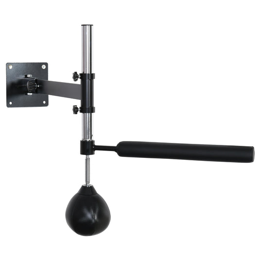 Wall Mount Reflex Boxing Trainer, 360° Rotating Rapid Boxing Bar with Punching Ball, Height Adjustable for Home Gym - Gallery Canada