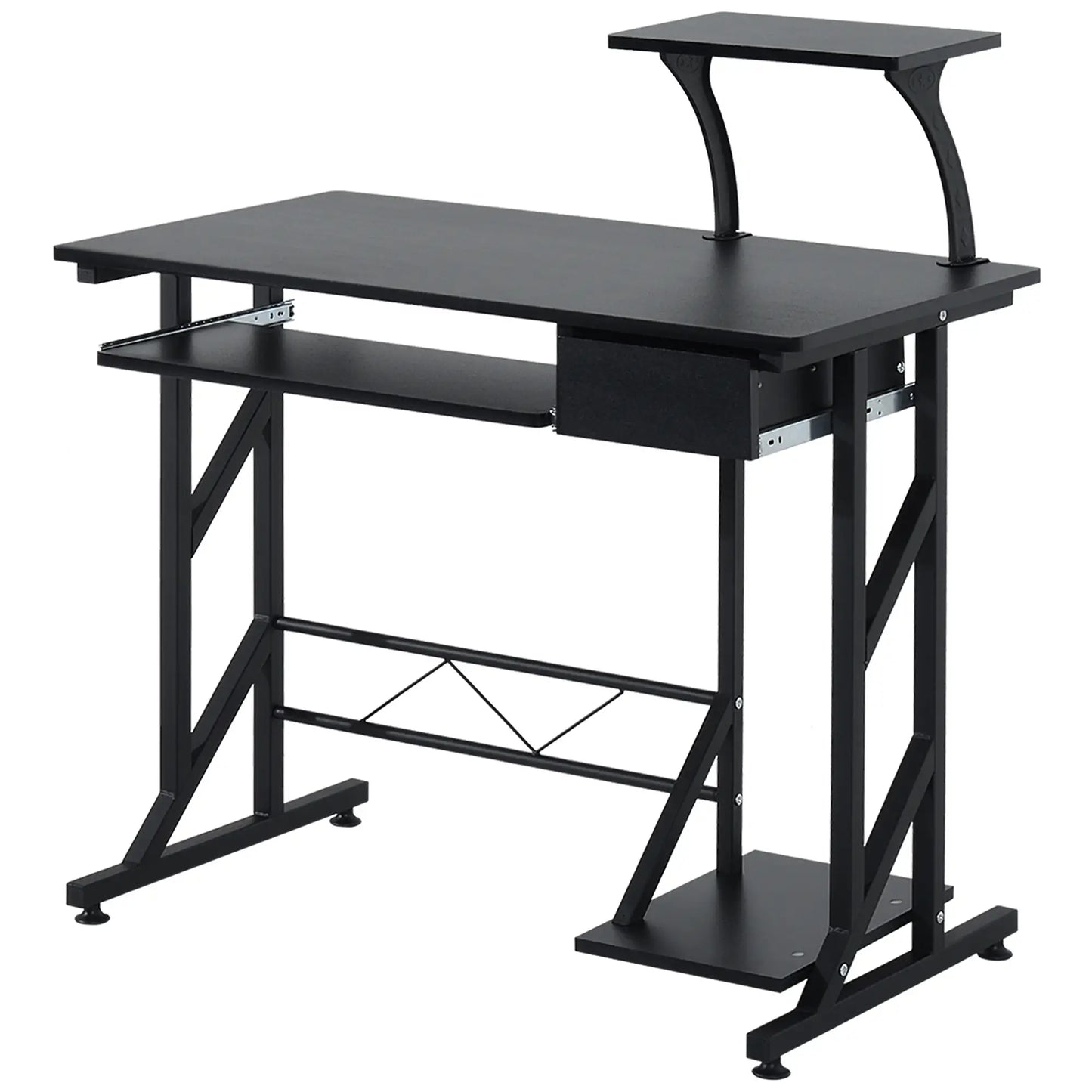 Computer Desk With Keyboard Tray, Drawer, 35.4"Lx19.7"Wx39.4"H, Black Computer Desks at Gallery Canada