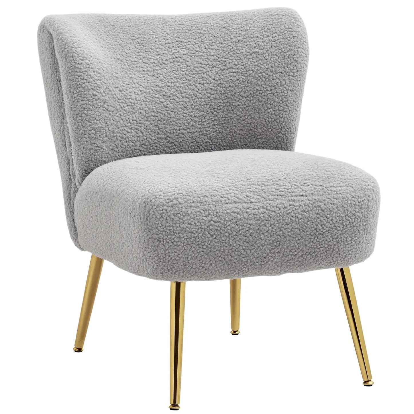 Lounge Chair, Soft Upholstery, Gold Legs, Charcoal Grey Accent Chairs at Gallery Canada