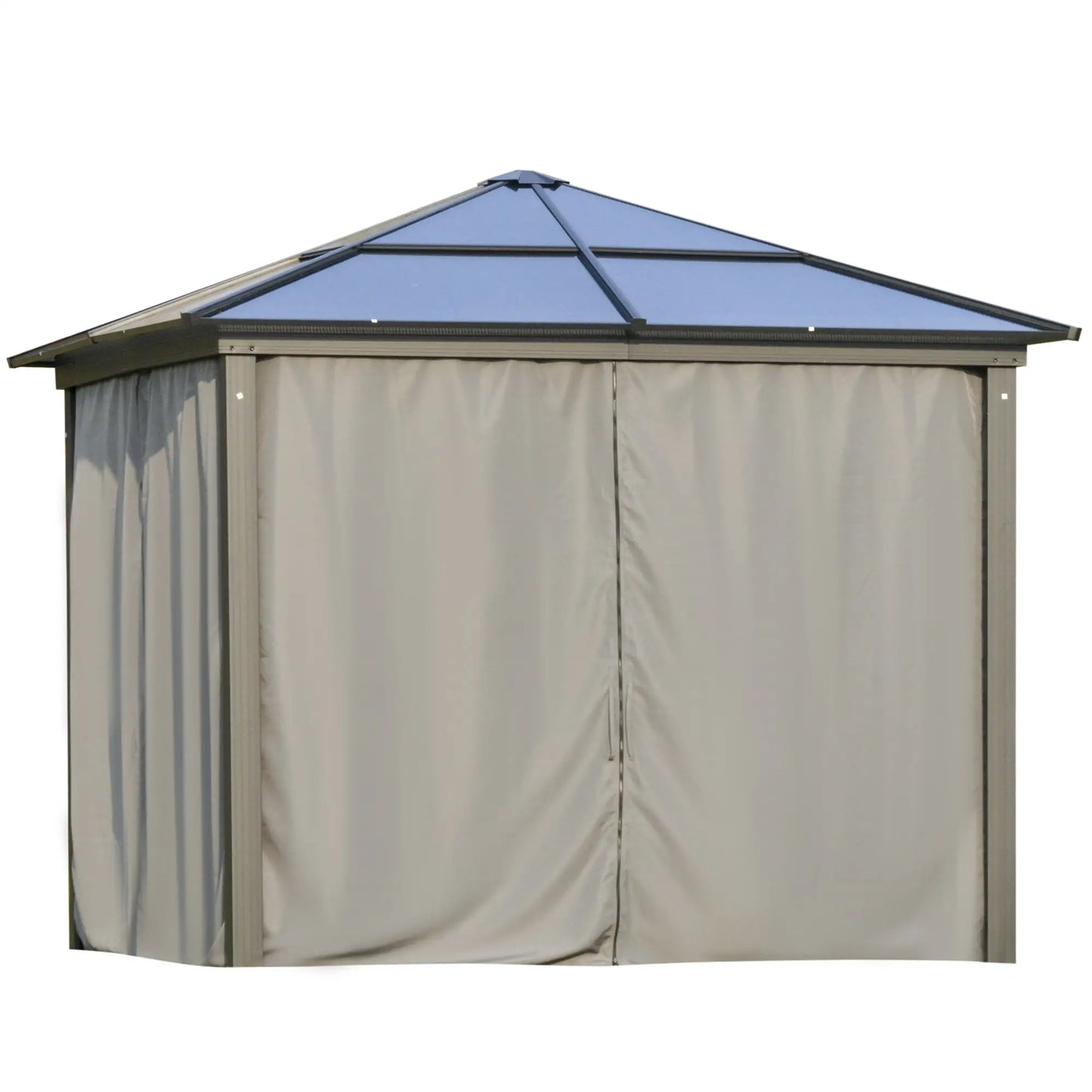 10x10ft Hardtop Gazebo, Aluminum Frame, Polycarbonate Canopy Gazebos at Gallery Canada