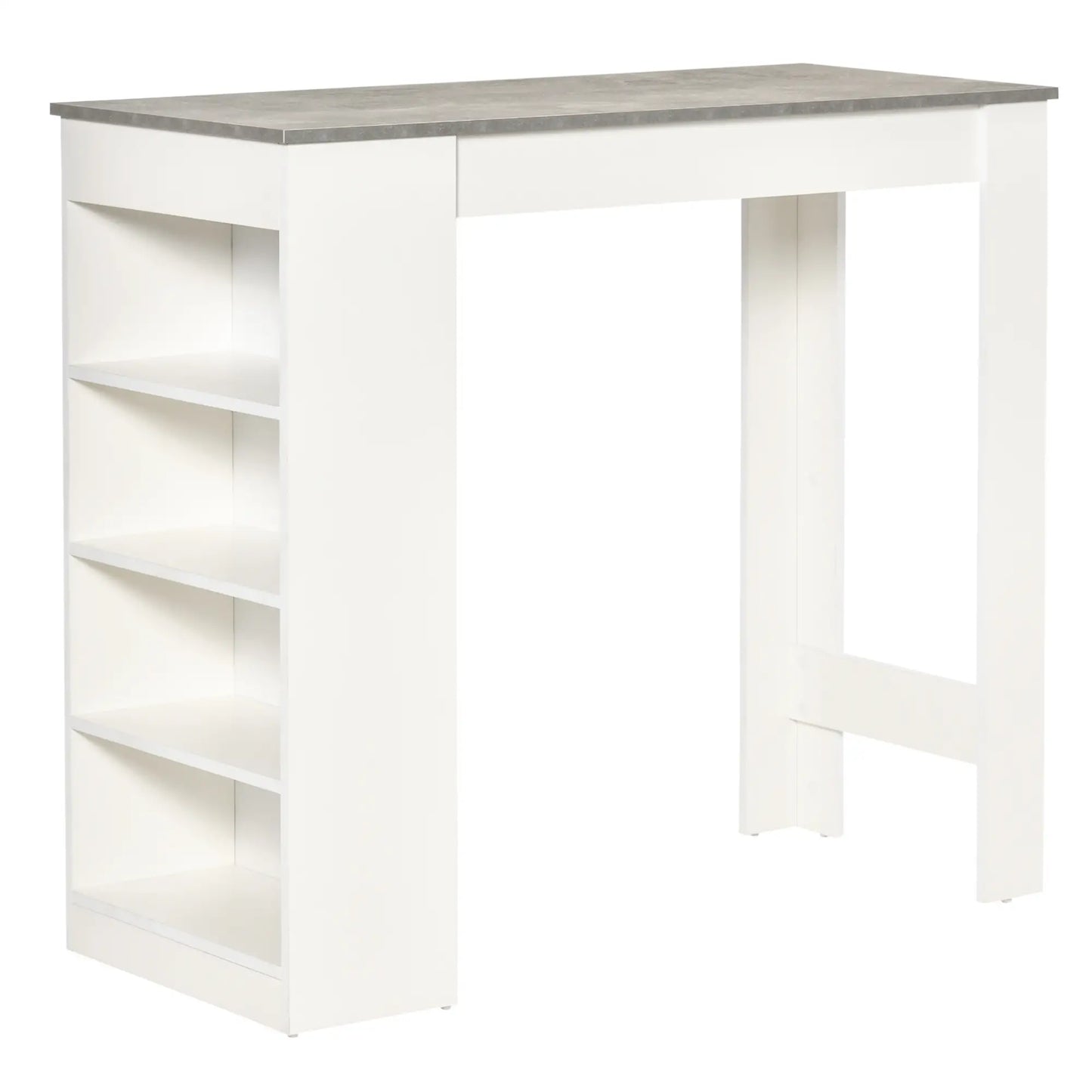Bar Table, High Top Pub Table with 4 Shelves, Modern, Grey Bar Tables & Dining Tables at Gallery Canada