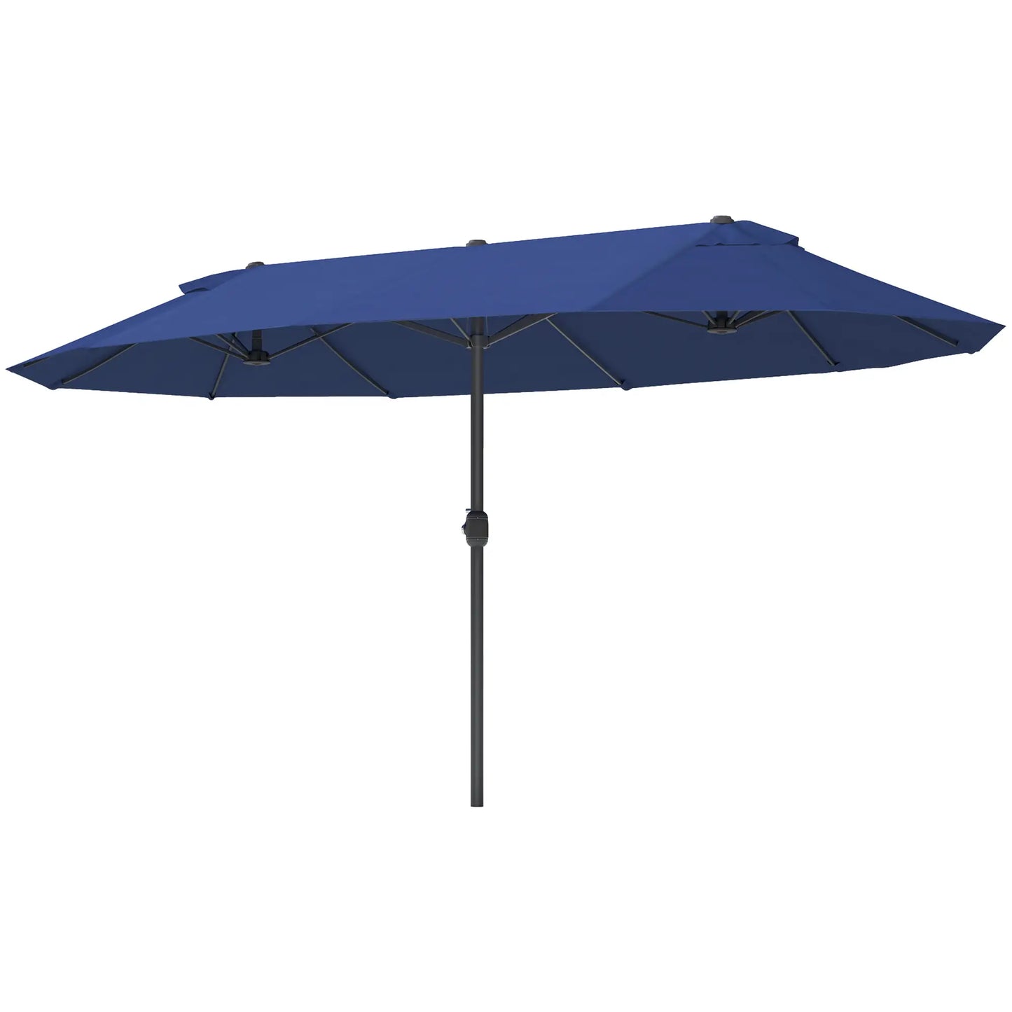 15ft Double-Sided Patio Umbrella, Twin Canopy, Crank, Blue Sun Umbrellas at Gallery Canada