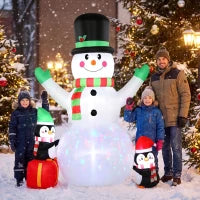 8FT Christmas Inflatable Snowman, Colorful LED, Indoor Outdoor Decor, Colorful Christmas Inflatables Multi Colour at Gallery Canada