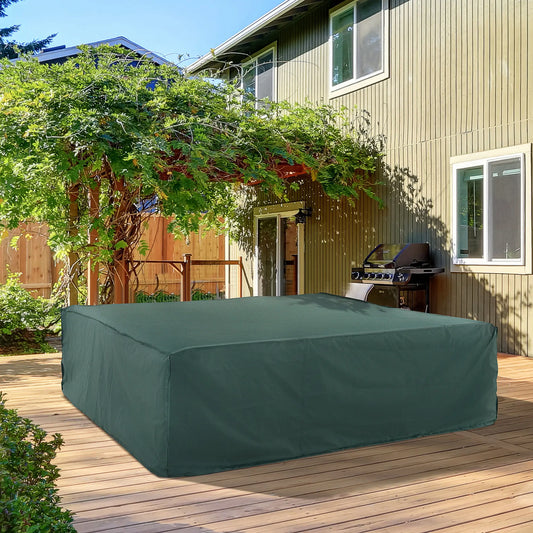 Large Patio Garden Furniture Cover, 90.6" L x 90.6" W x 27.6" H, Green Patio Furniture Covers Green at Gallery Canada