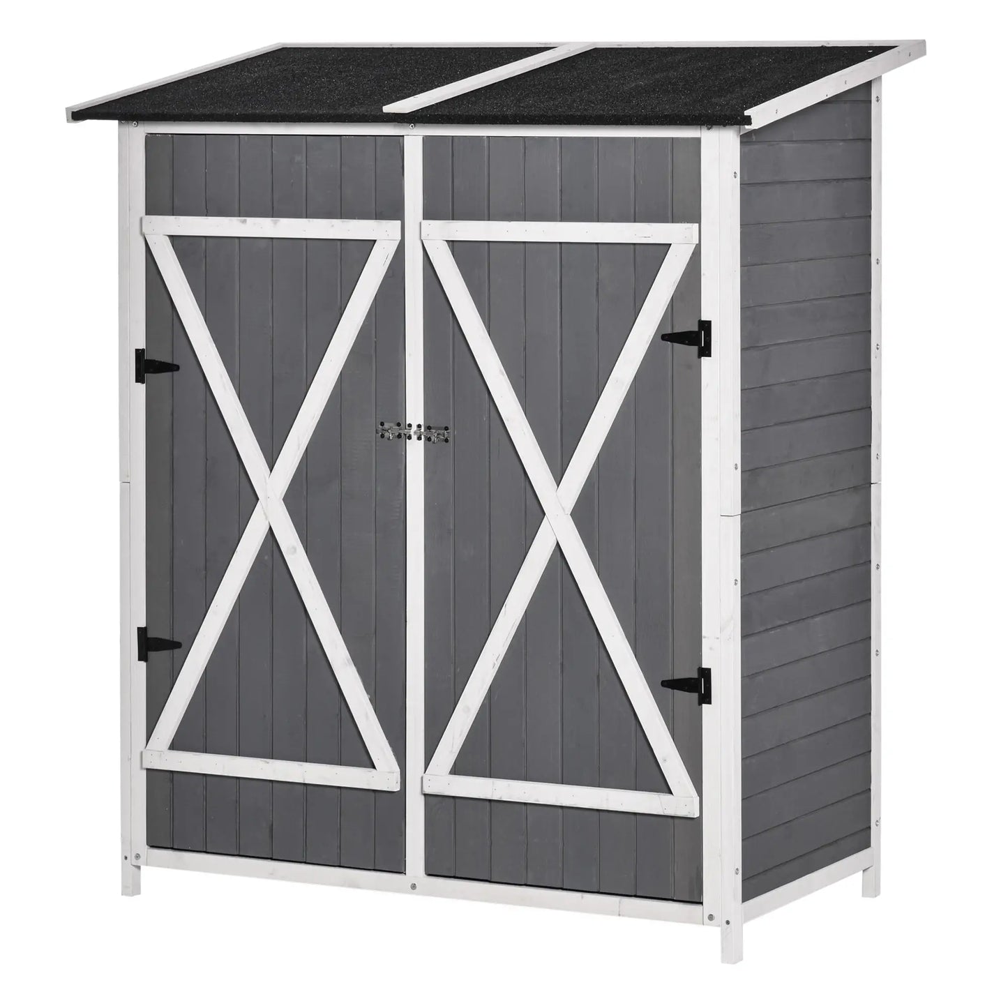 54.75''x29.5''x63'' Garden Storage Shed, Asphalt Roof, Wooden, Double Door Sheds at Gallery Canada
