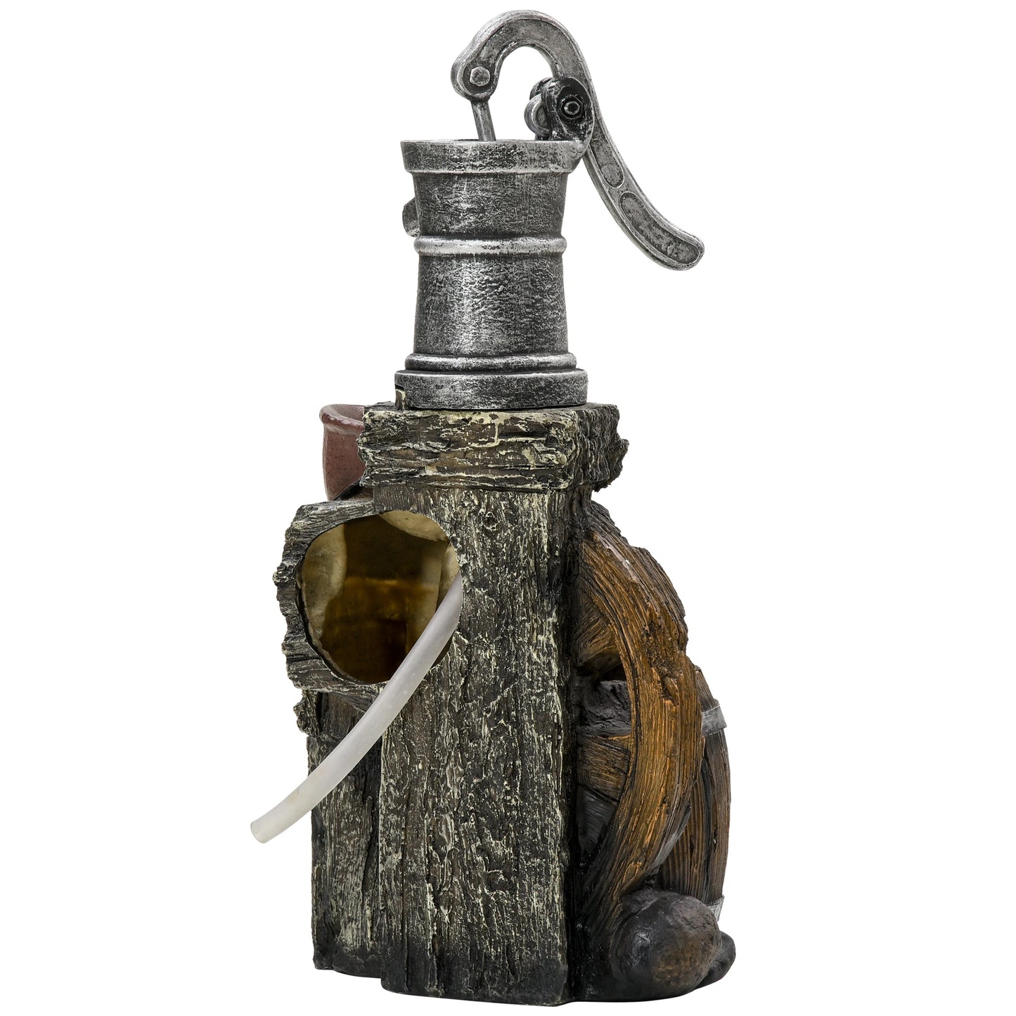 Rustic Waterfall Fountain, 3-Tier Cascading Outdoor, Adjustable Flow Water Fountains at Gallery Canada