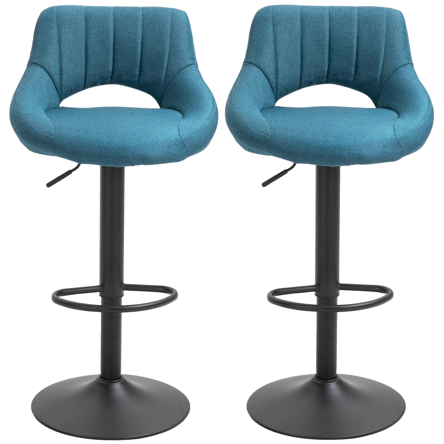 Swivel Counter Height Bar Stools Set of 2, Adjustable Height, Blue Bar Stools at Gallery Canada