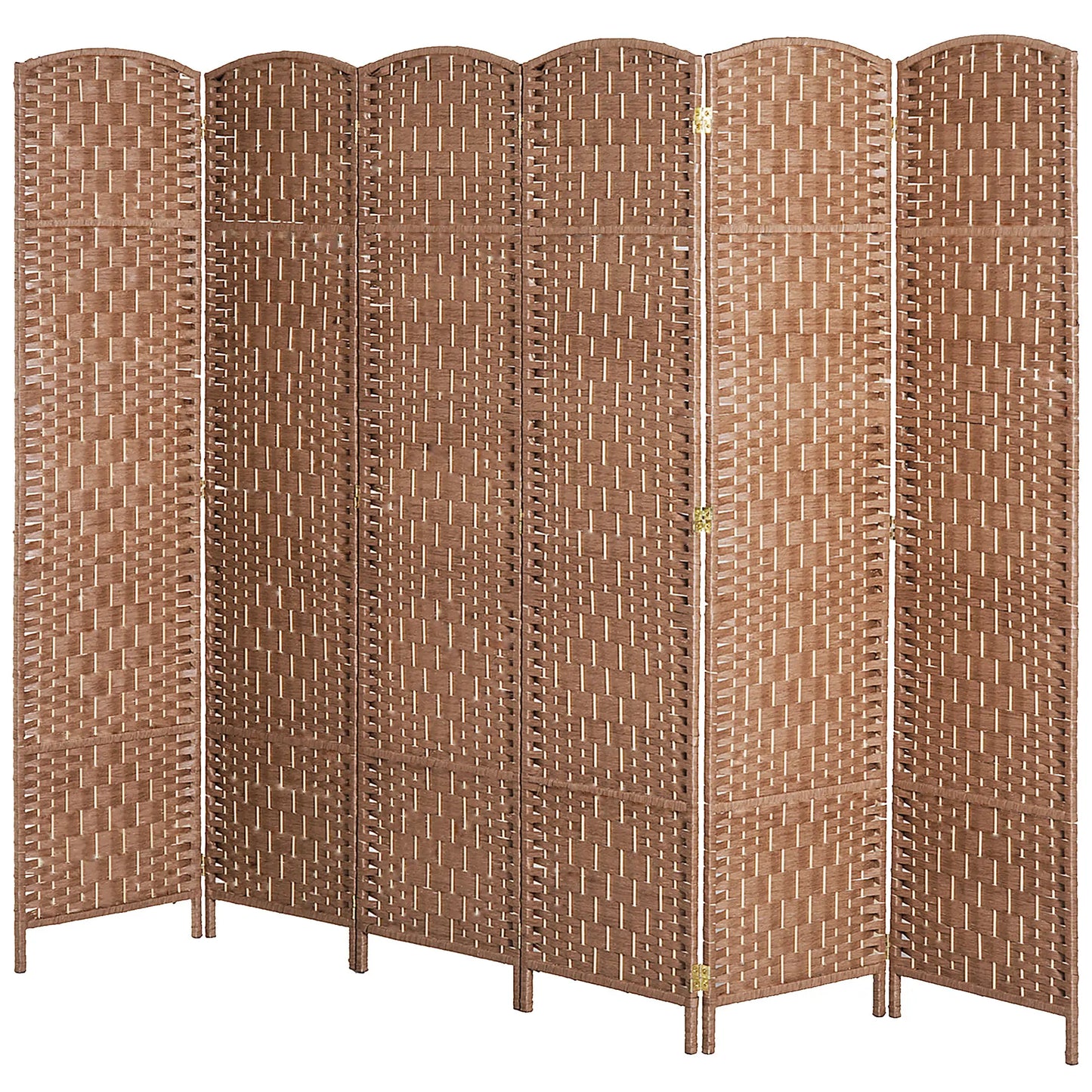 6ft Folding Room Divider, 6 Panel Wooden Frame, Natural Room Dividers at Gallery Canada