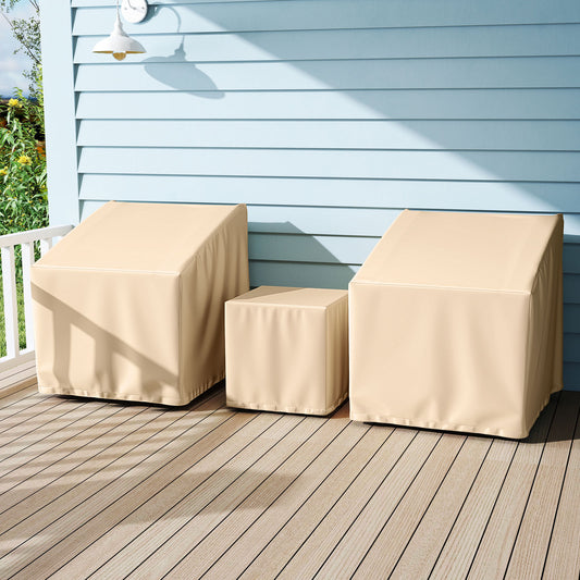 Patio Furniture Covers Waterproof Outdoor Conversation Covers for 3 Pieces Bistro Set, Beige Outdoor Furniture Accessories Beige at Gallery Canada