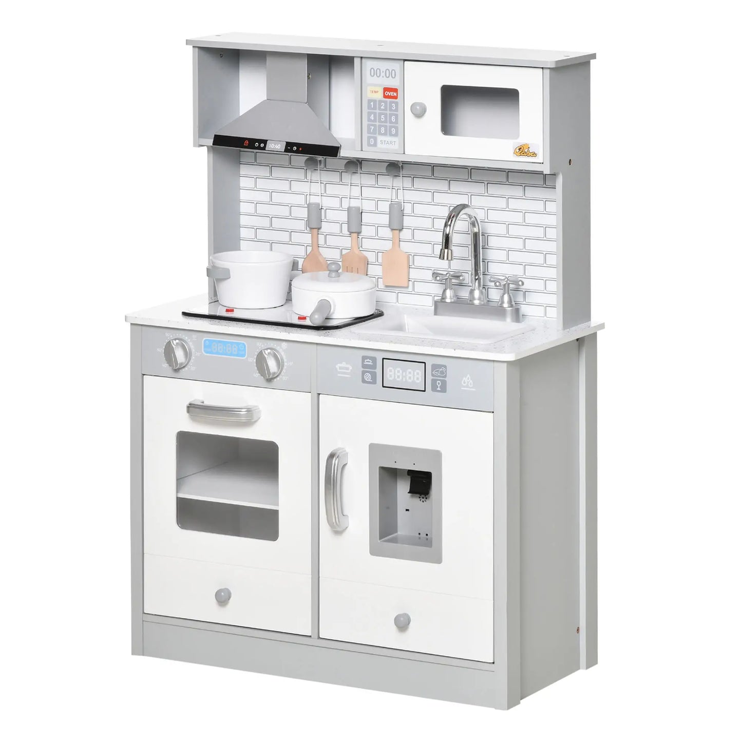 Kids Kitchen Play Set, Pretend Cooktop with Sound, Light, 3-6 Years Play Kitchen at Gallery Canada