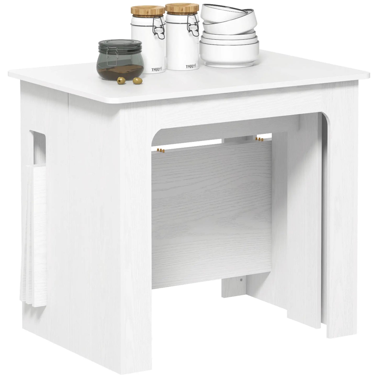 Extendable Dining Table, Expandable Kitchen Table, Seats 6, White Bar Tables & Dining Tables at Gallery Canada