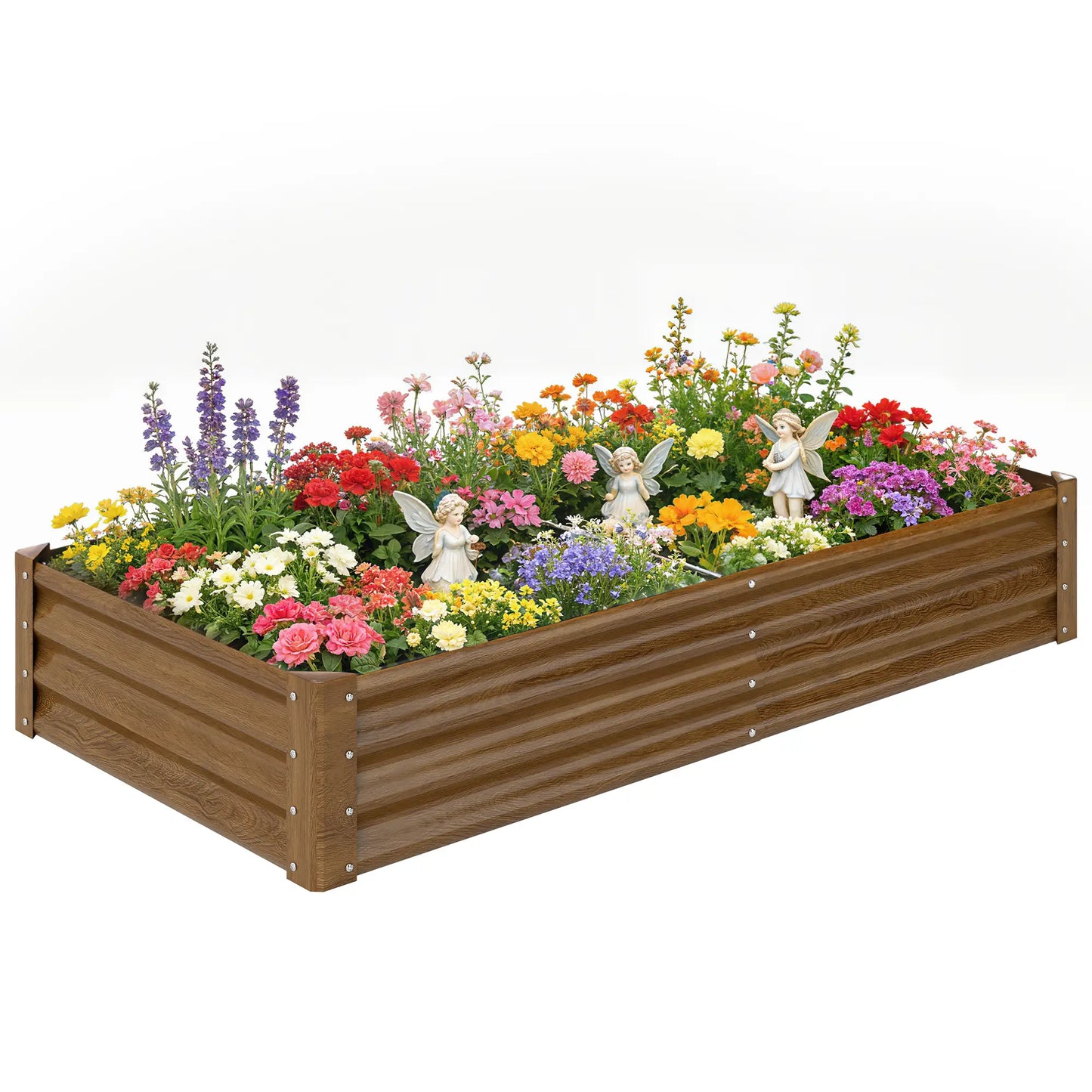 6 x 3 x 1ft Galvanized Raised Garden Bed, Reinforced Outdoor Planter Box Galvanized Planter Boxes at Gallery Canada