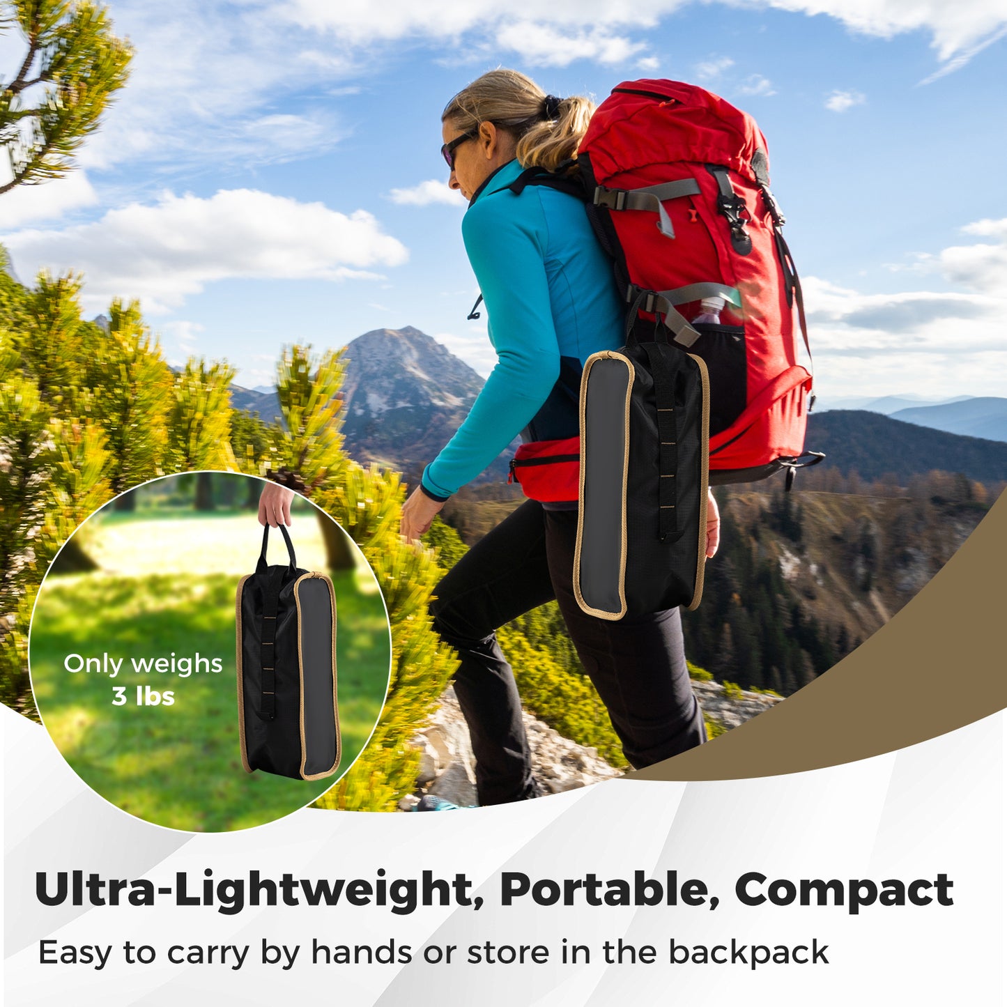 Portable Camping Chair With Compact Bag, Coffee Camping Furniture at Gallery Canada