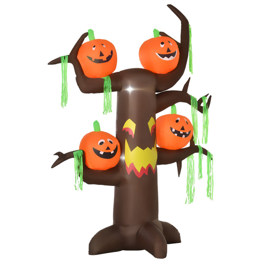 Outdoor 8FT Lighted Airblown Creepy Haunted Tree Inflatable Halloween Decoration Seasonal Decor