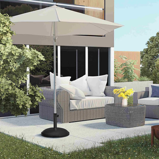 55 lbs Cement Umbrella Base, 20" Heavy Duty Round Stand, Black Umbrella Bases Black at Gallery Canada