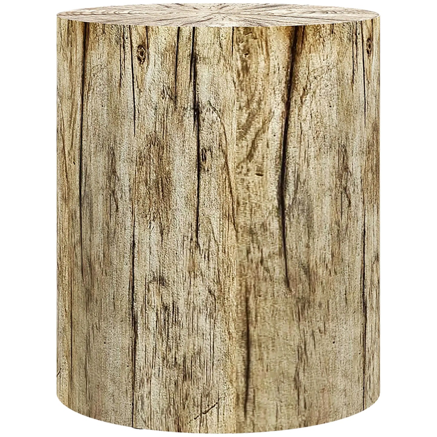 17" Tall Tree Stump End Table, Concrete Sofa Side Table, Garden Stool, Natural Side Tables at Gallery Canada