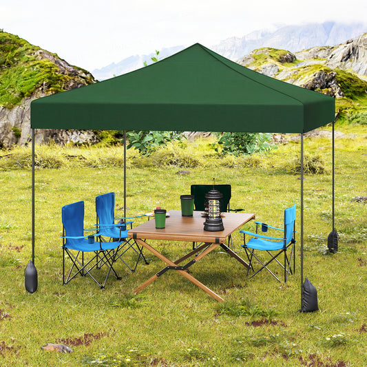9.5 x 9.5 Feet Pop Up Canopy Tent, Adjustable Height, Green Canopies Green at Gallery Canada