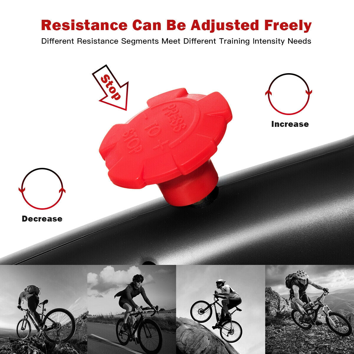 Stationary Exercise Bike Silent Belt with 20LBS Flywheel, Black Exercise Bikes at Gallery Canada