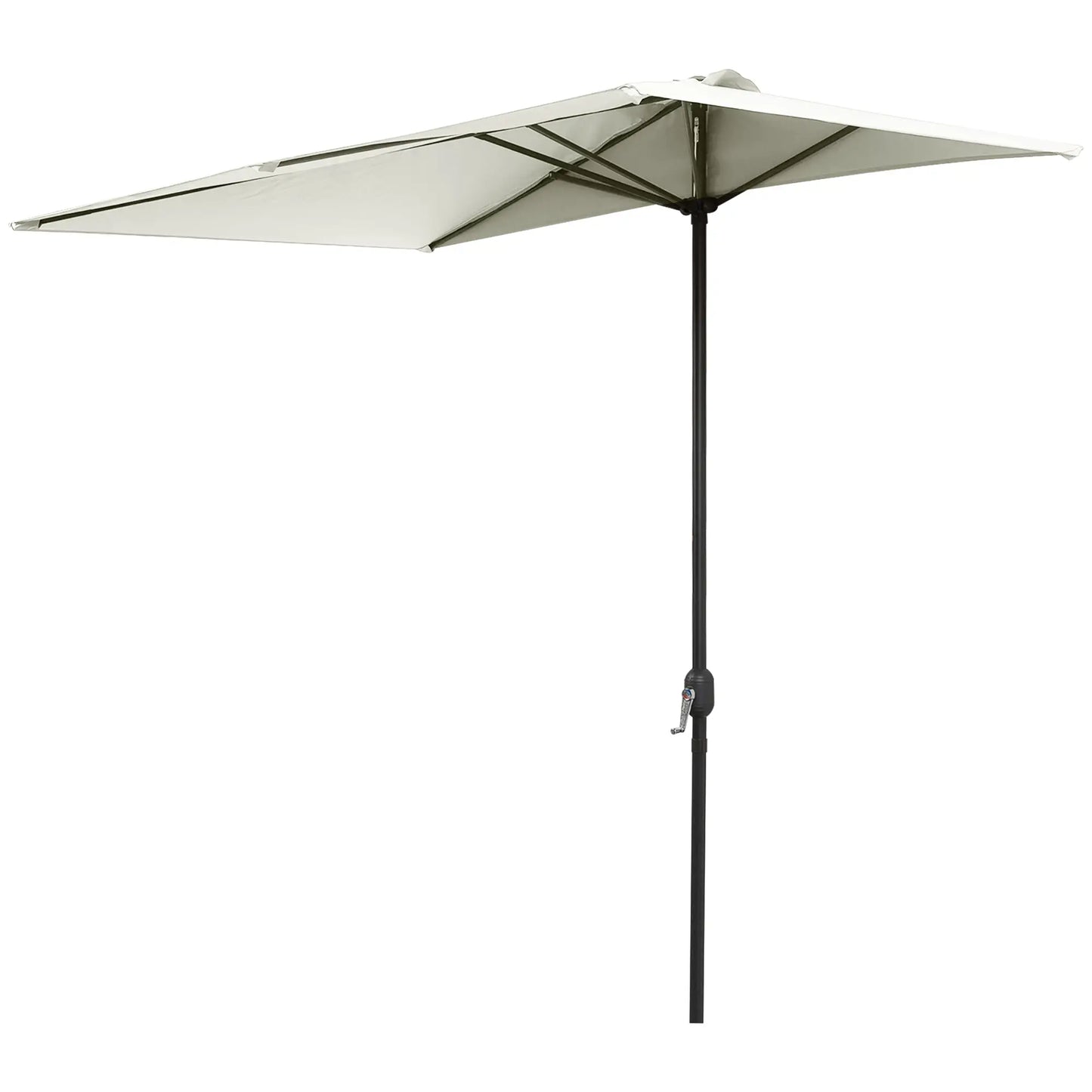 8ft Half Umbrella, Outdoor Balcony Parasol, 5 Ribs, Beige Sun Umbrellas at Gallery Canada