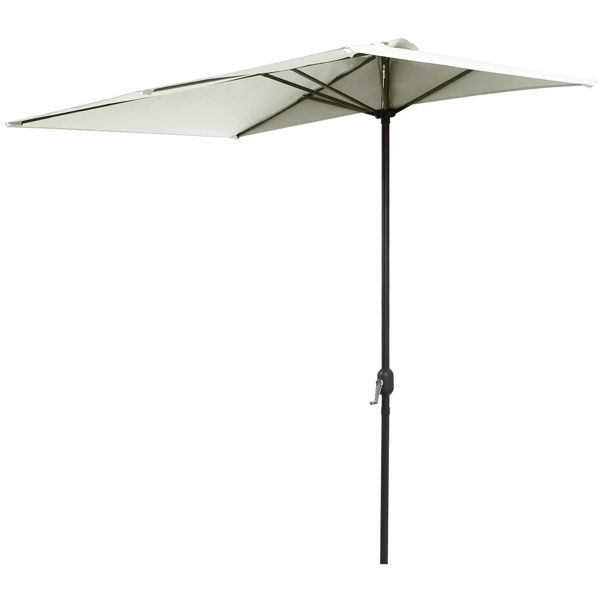 8ft Half Umbrella, Outdoor Balcony Parasol, 5 Ribs, Beige Sun Umbrellas at Gallery Canada