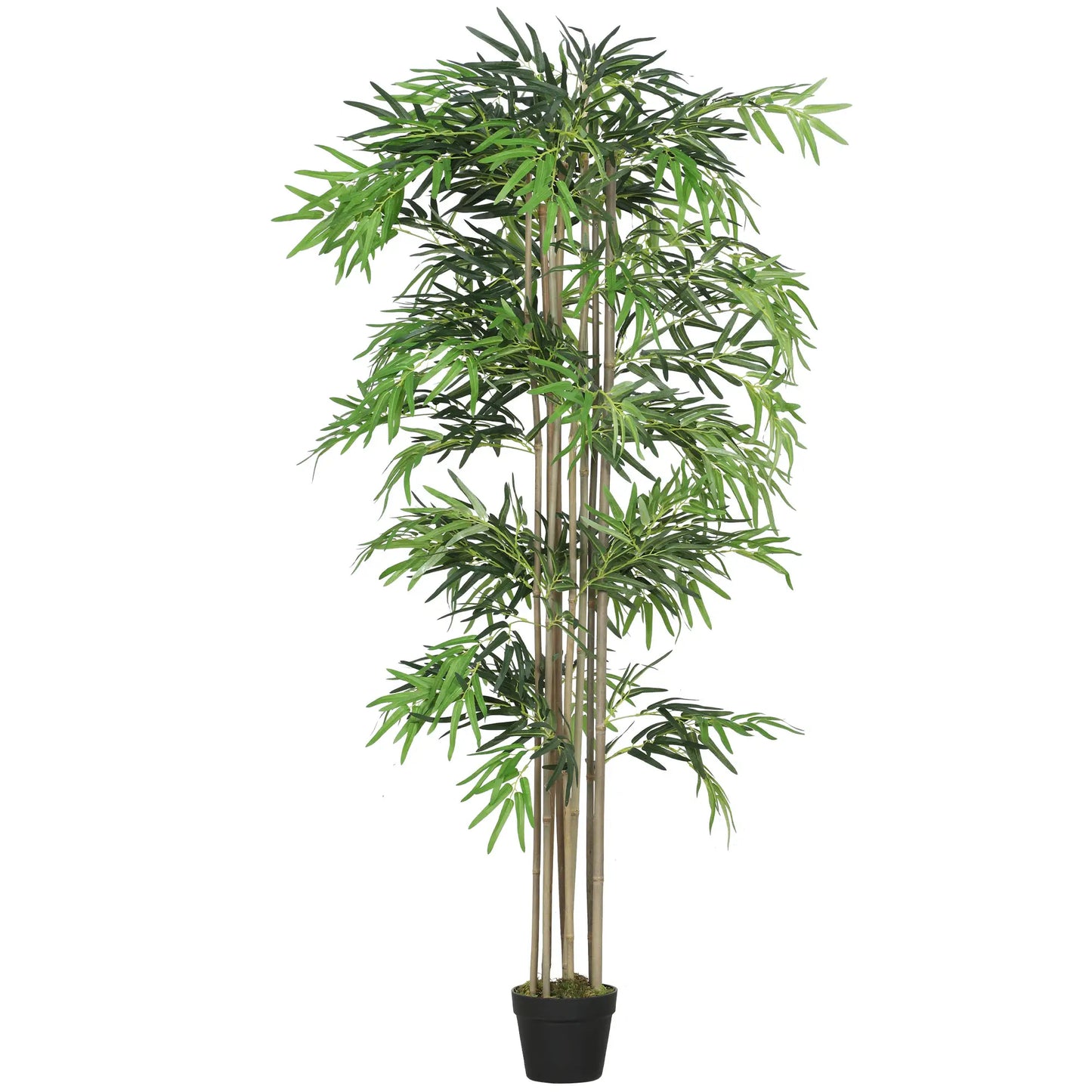 6FT Artificial Bamboo Tree, Fake Plant, 1530 Leaves, Green Artificial Trees at Gallery Canada
