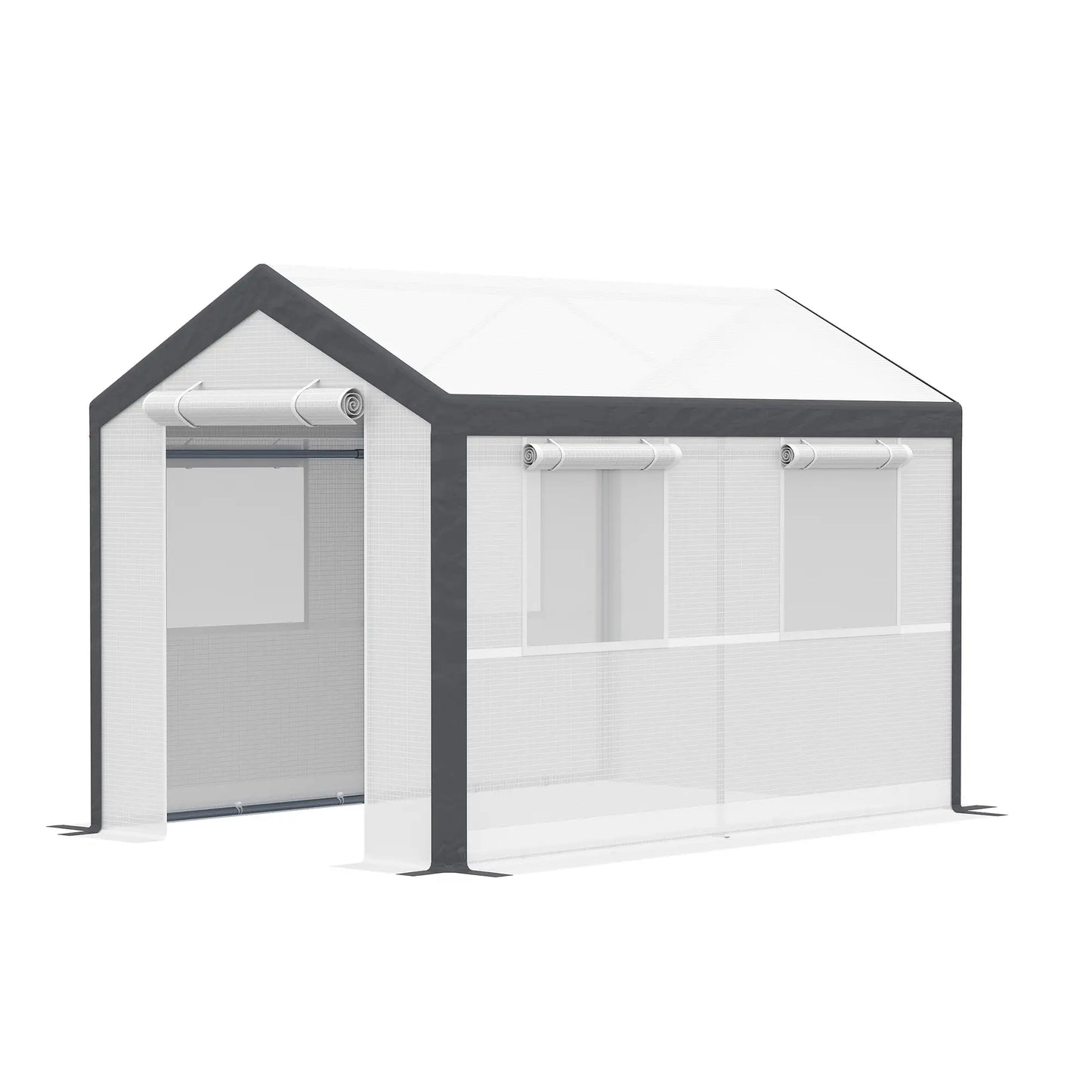 6.6' x 10' x 7' Heavy Duty Walk-In Greenhouse, Plant Growing Tent, White Walk In Greenhouses at Gallery Canada