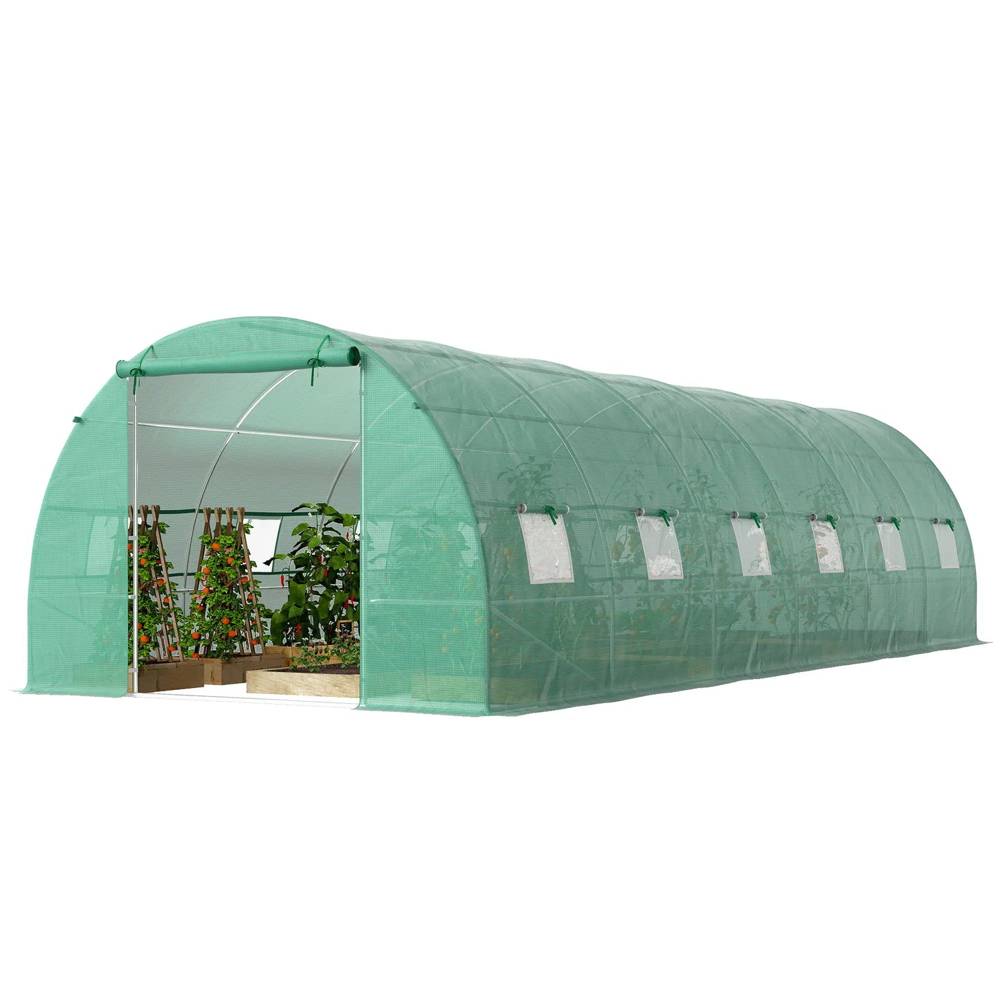 26' x 10' x 6.6' Walk in Tunnel Greenhouse, Steel Frame Walk In Greenhouses at Gallery Canada