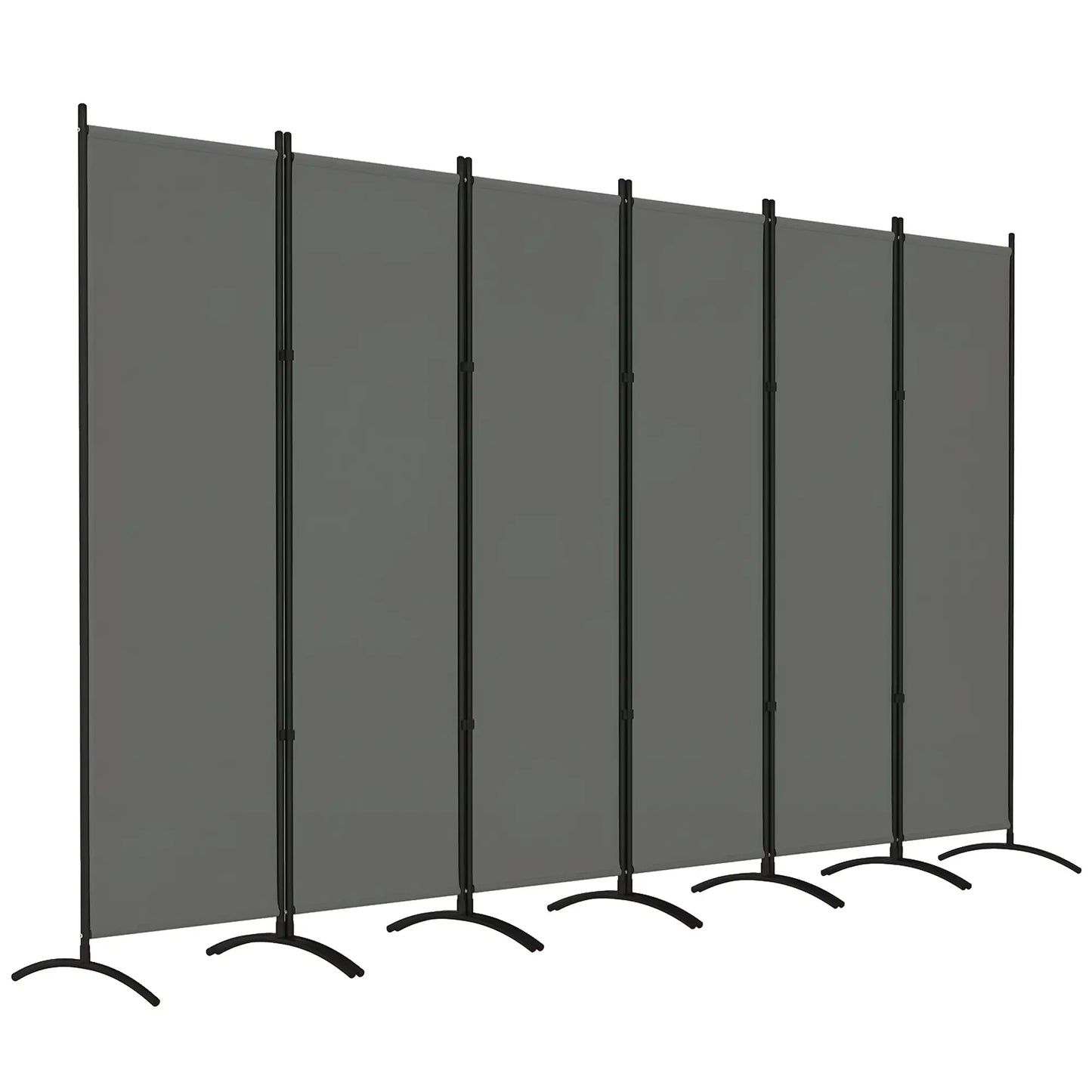 6 Panel Folding Room Divider, UV30+ Privacy Screen, Dark Grey Side Awnings at Gallery Canada