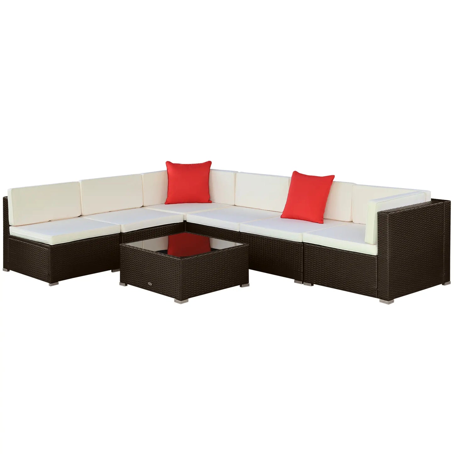 7-Piece Patio Furniture Set, Rattan Outdoor Sofa, Ivory Patio Furniture Sets at Gallery Canada