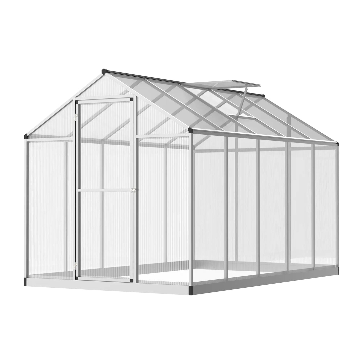 6' x 10' x 6.4' Walk-In Greenhouse, Polycarbonate Panels, Silver Walk In Greenhouses at Gallery Canada