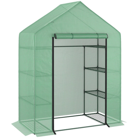 Walk-in Greenhouse 4-Tier Large Warm Herb Plants and Flower Green house Warm House with Shelves for Lawn Garden Outdoor, Green (56 x 30 x 78-Inch) - Gallery Canada
