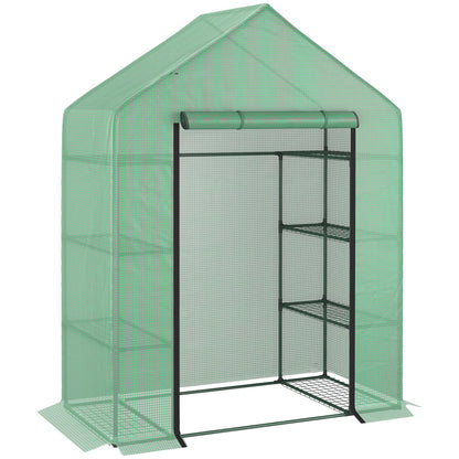 Walk-in Greenhouse 4-Tier Large Warm Herb Plants and Flower Green house Warm House with Shelves for Lawn Garden Outdoor, Green (56 x 30 x 78-Inch) at Gallery Canada