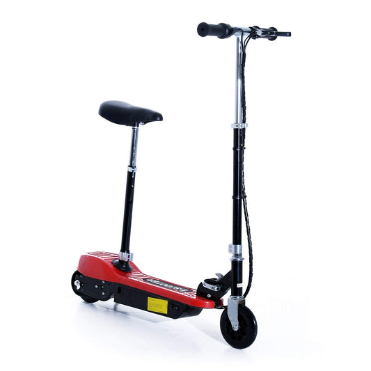 Electric Adjustable Folding Seated E-Scooter Battery Powered Motorized Bike Red - Gallery Canada