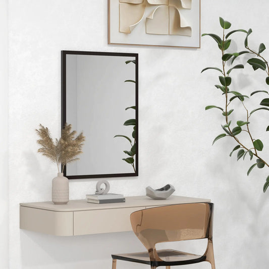 22" x 30" Bathroom Mirror, Rectangular Wall Mirror, Black Wall Mirrors Black at Gallery Canada