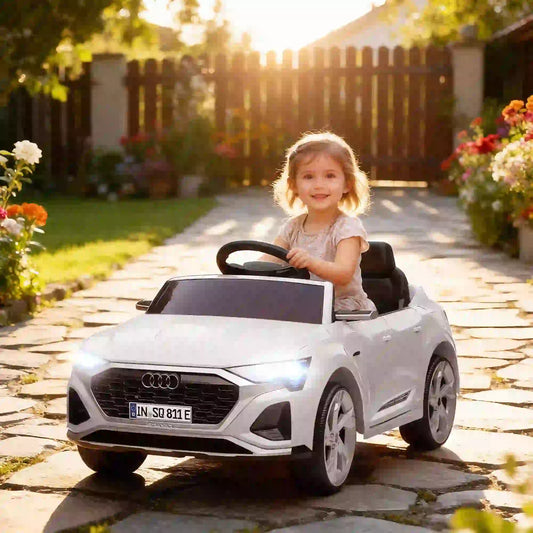 12V Kids Electric Car, Audi Q8 E-Tron Sportback, Remote Control, White Electric Toy Cars White at Gallery Canada
