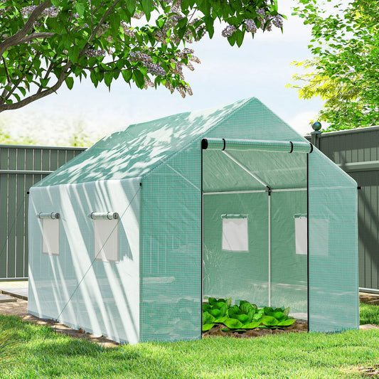 Walk-in Tunnel Greenhouse, UV-Resistant, 6.6' x 10' x 6.6', Green Tunnel Greenhouses Green at Gallery Canada