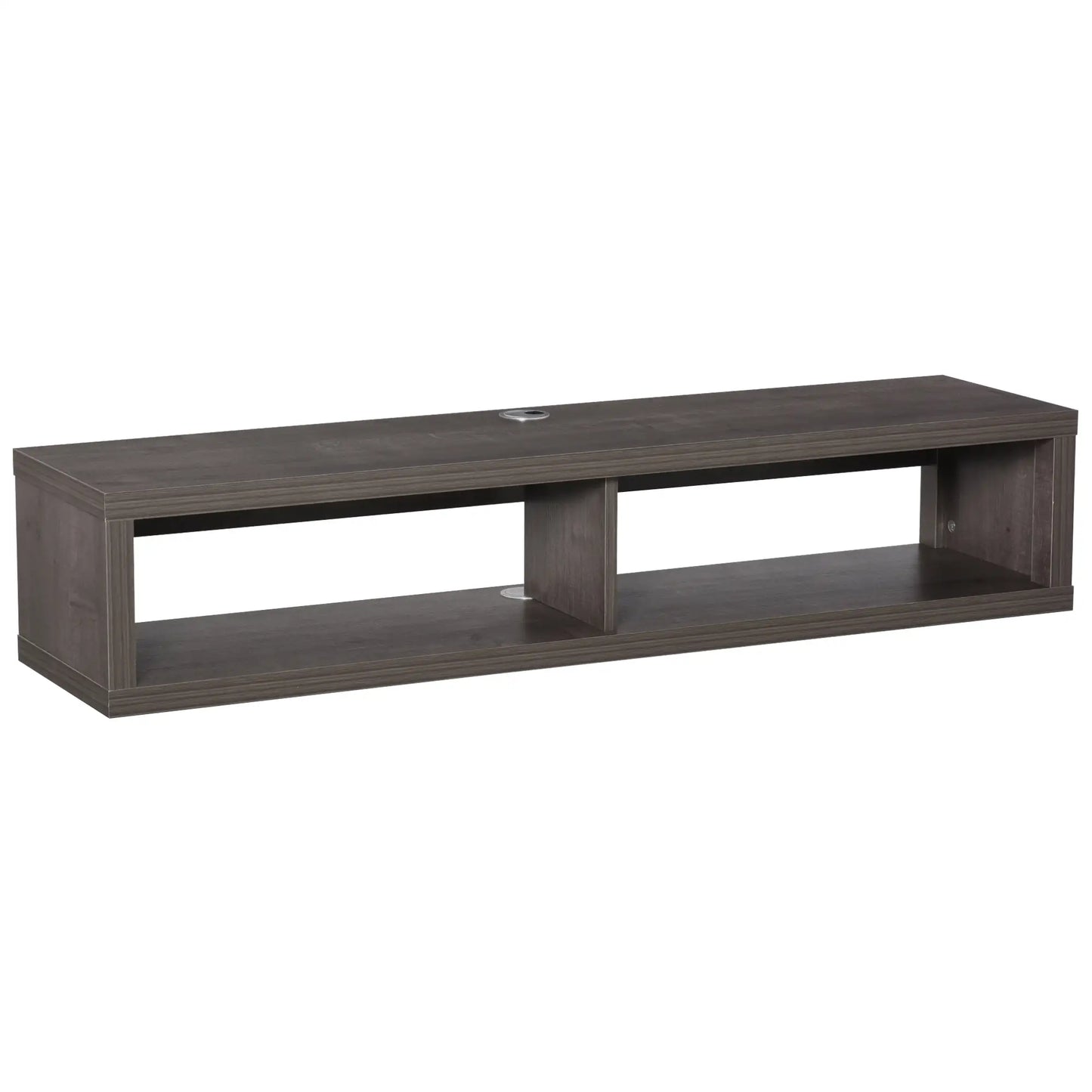 Floating TV Stand for 50" TVs, Wall Mounted, Wood Grain, Dark Grey TV Stands at Gallery Canada