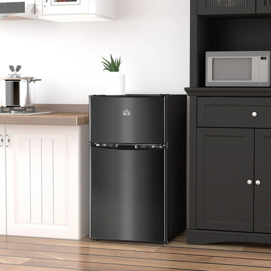 3.2 Cu Ft Compact Refrigerator, Mini Fridge with Freezer, Black Small Kitchen Appliances Black at Gallery Canada