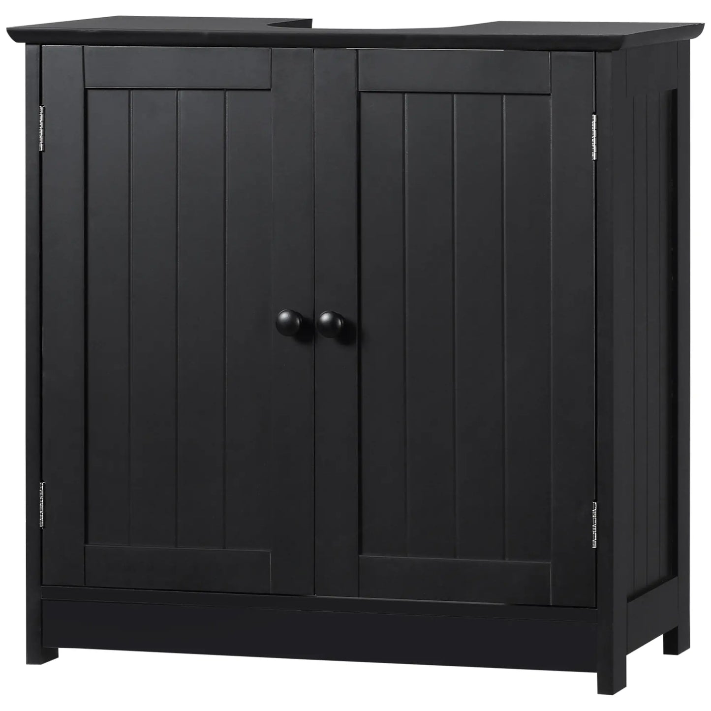Under Sink Bathroom Cabinet, 2 Doors with Shelf, Black Bathroom Cabinets at Gallery Canada