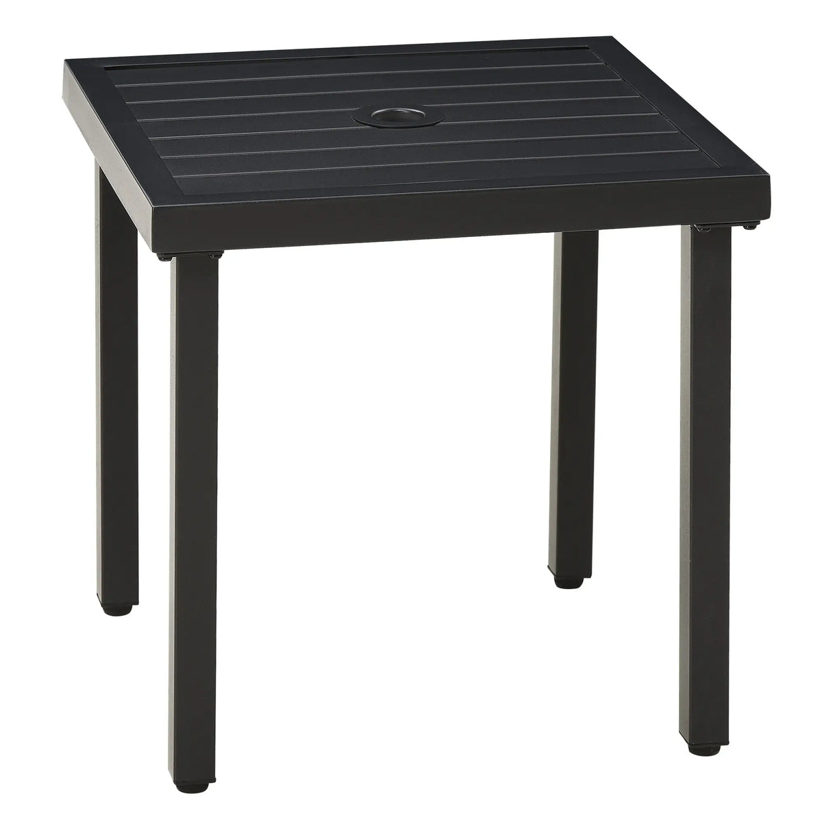 Outdoor Side Table With Umbrella Hole, Patio End Table, Black Patio Side Tables at Gallery Canada